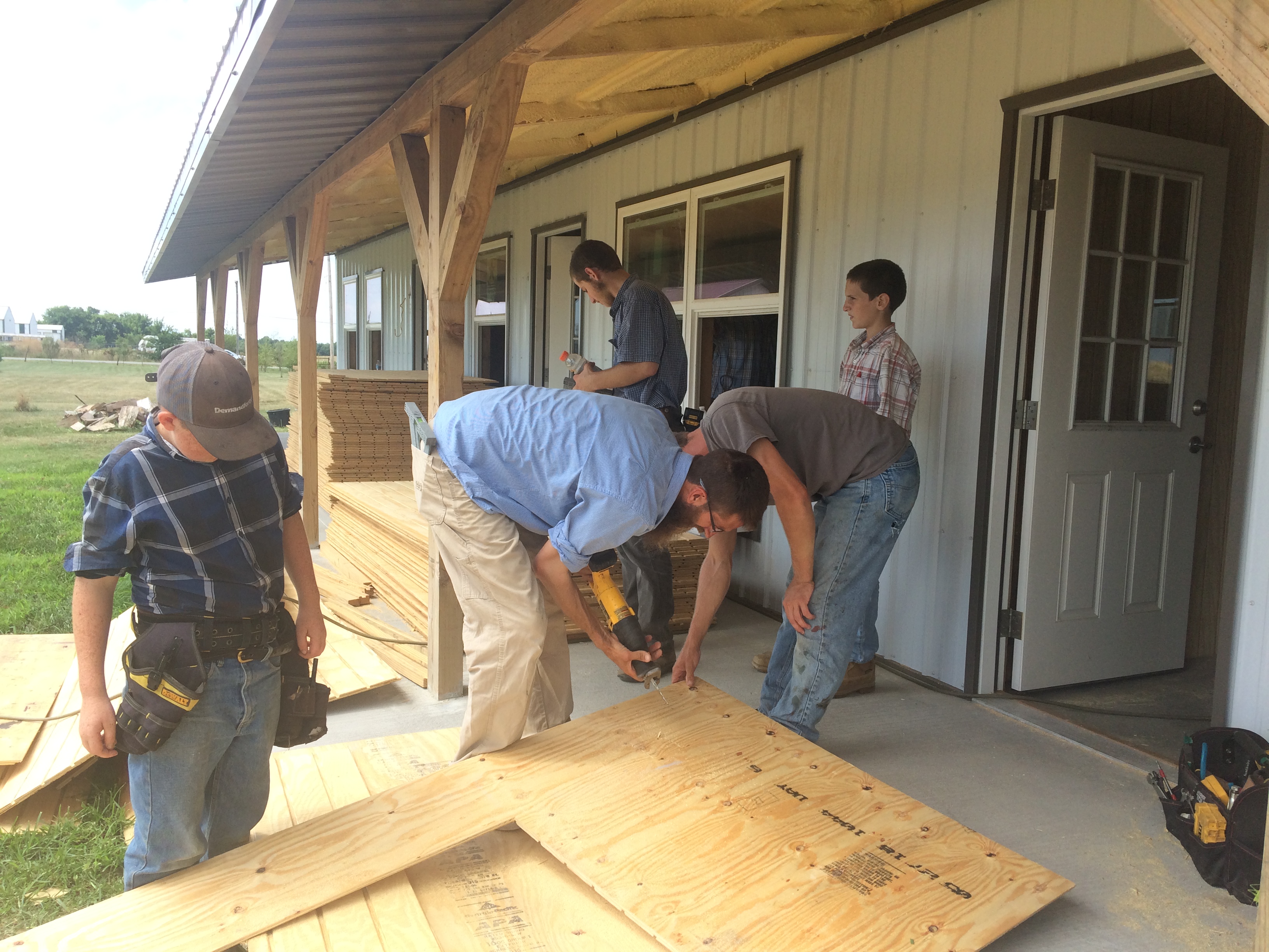 Triplex Walls Being Installed